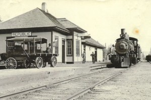 The early Republic Railroad. Photo courtesy Ferry County Historical Society.