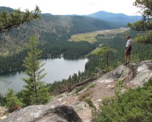 The pinnacle of the Pipsissewa Trail overlooking Bonaparte Lake