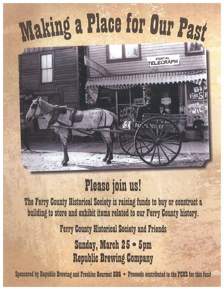 Fundraiser for Ferry County Historical Society
